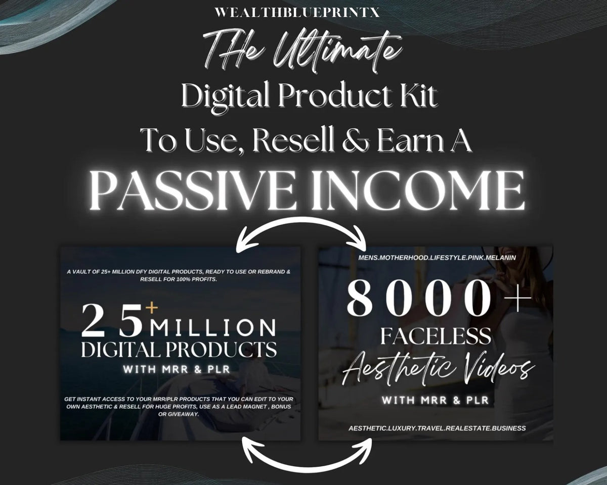 25M+ Digital Products + 8,000 Viral Faceless Reels | MRR + PLR Bundle to Build Your Passive Income Business