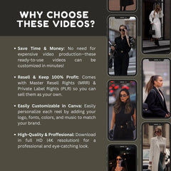 💎 2,000+ Luxe Faceless Reels for Women Entrepreneurs | High-End Instagram Aesthetic | MRR + PLR Included