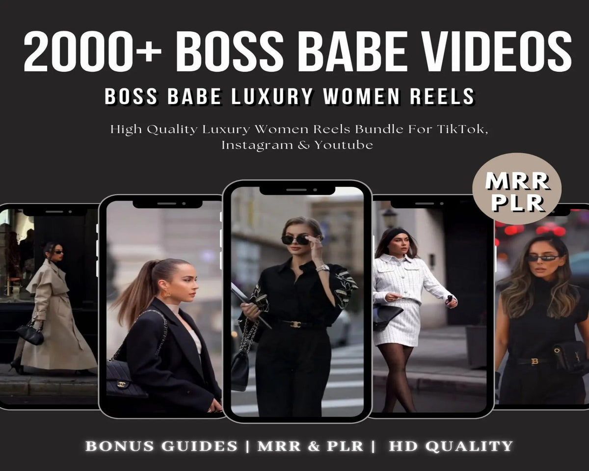 💎 2,000+ Luxe Faceless Reels for Women Entrepreneurs | High-End Instagram Aesthetic | MRR + PLR Included
