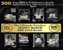 Faceless Digital Empire Bundle – 8 DFY Products + PLR/MRR | Editable Canva Templates for Passive Income