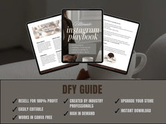Instagram Marketing Playbook + Canva Templates | DFY Passive Income Ebook with MRR & PLR