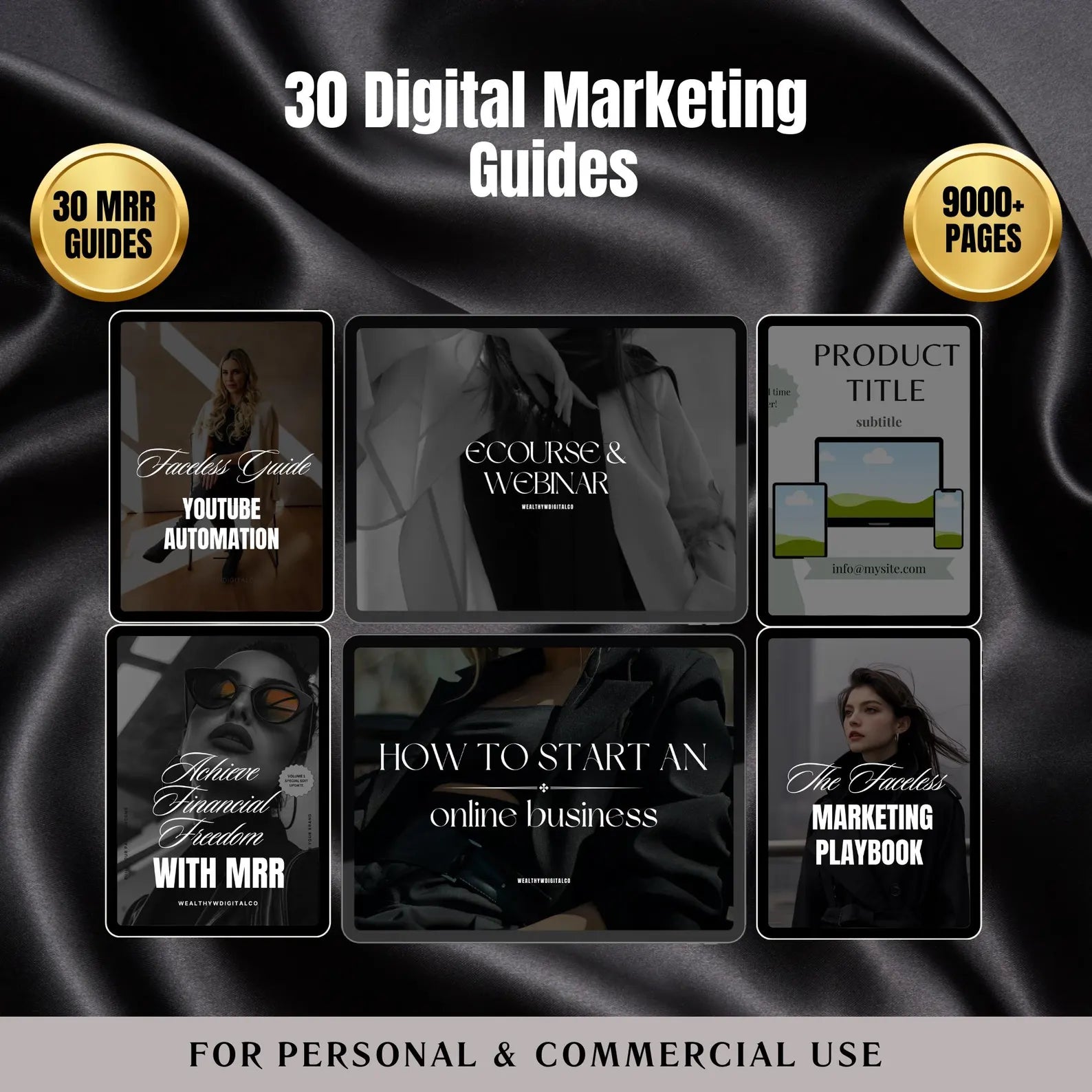 💼 Faceless Business Starter Kit — 30 DFY MRR Digital Products + 1,200 Aesthetic Reels & 1,100 IG Posts | PLR + Resell Rights Included