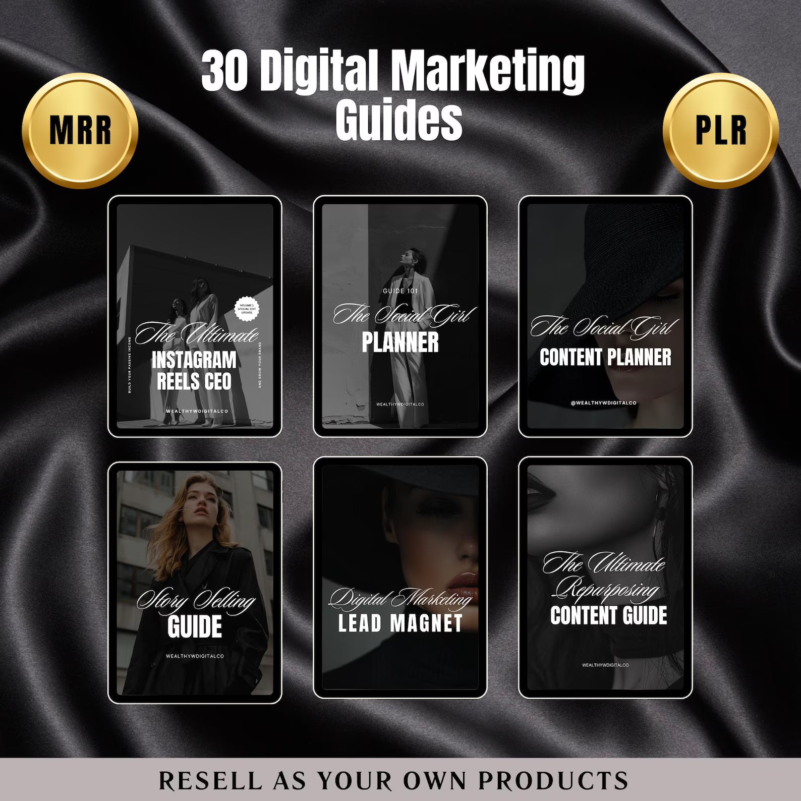 💼 Faceless Business Starter Kit — 30 DFY MRR Digital Products + 1,200 Aesthetic Reels & 1,100 IG Posts | PLR + Resell Rights Included